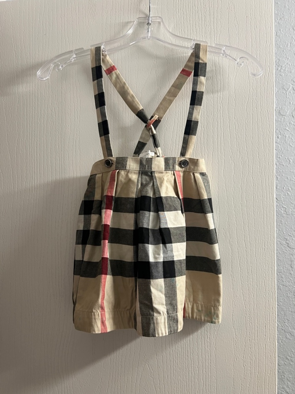 Burberry Children Plaid Skirt with Black and Red Accents